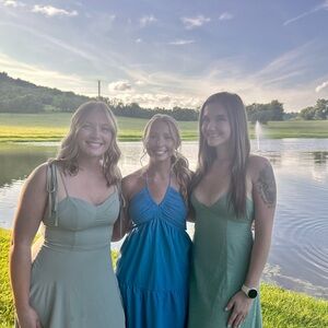 Peppermayo Green and Blue Sleeveless Maxi Sundress